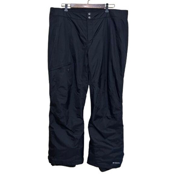Columbia Omni Tech Bugaboo Snowboard Ski Pants Womens 1X Black Insulated Snow - Picture 1 of 8